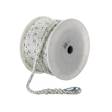 Seachoice 47741 Boat Anchor Line Rope, 3-Strand Twisted, Nylon, White/Blue, 1/2 in. X 150 Ft. - 47741 - official Seachoice product image 3