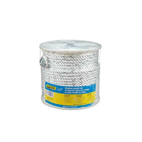 Seachoice 47781 Boat Anchor Line Rope, 3-Strand Twisted, Nylon, White/Blue, 1/2 in. X 250 Ft. - 47781 - official Seachoice product image 3