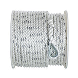 Seachoice 47781 Boat Anchor Line Rope, 3-Strand Twisted, Nylon, White/Blue, 1/2 in. X 250 Ft. - 47781 - official Seachoice product image 4