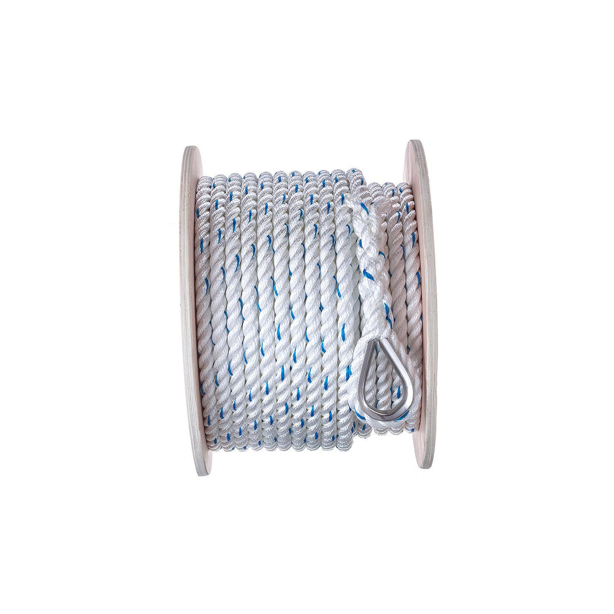 Seachoice 47921 Boat Anchor Line Rope, 3-Strand Twisted, Nylon, White/Blue, 5/8 in. X 200 Ft. - 47921 - official Seachoice product image 5
