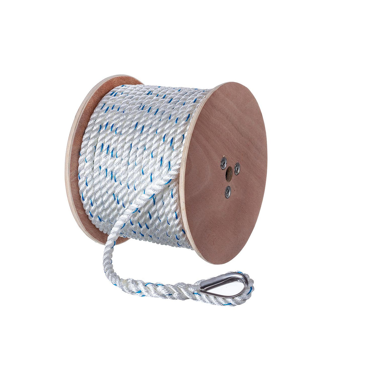 Seachoice 47931 Boat Anchor Line Rope, 3-Strand Twisted, Nylon, White/Blue, 5/8 in. X 250 Ft. - 47931 - official Seachoice product image 3