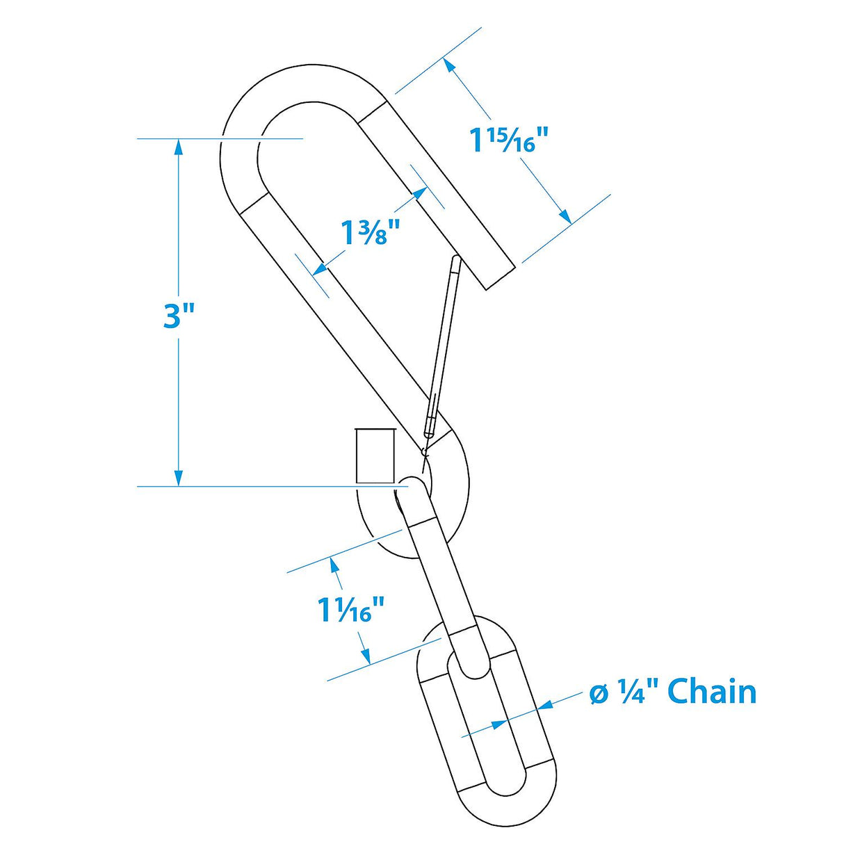 Seachoice Trailer Safety Chain, Galvanized, 1/4 In. X 42 In., 900 Lb. Max - 51281 - official Seachoice product image 4
