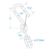 Seachoice Trailer Safety Chain, Galvanized, 1/4 In. X 42 In., 900 Lb. Max - 51281 - official Seachoice product image 4