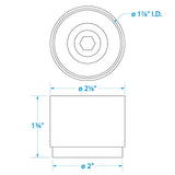 Seachoice Chrome-Plated Boat Trailer Bearing Protectors Cover, 1.98 in. Diameter - 51501 - official Seachoice product image 3