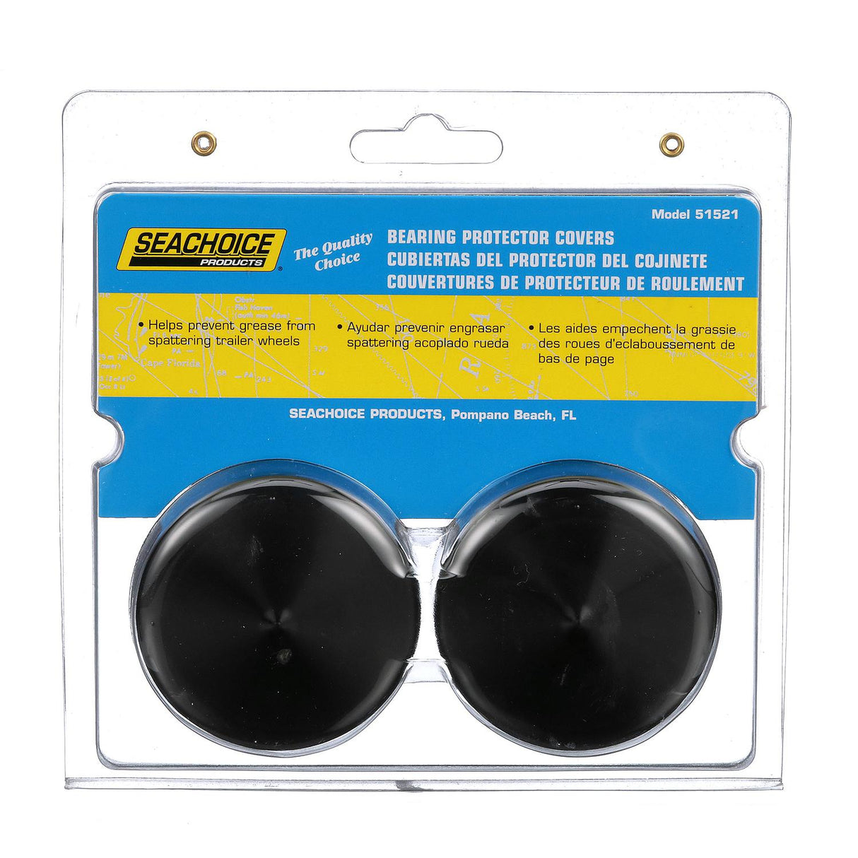 Seachoice Bearing Protector Covers for Boat Trailers, Black Plastic, Pack of 2 - 51521 - image 6
