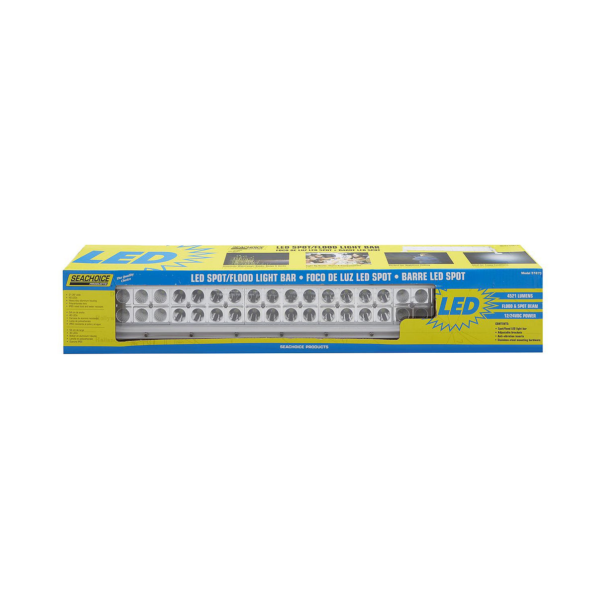 Seachoice 40 LED Bar Spot Light, White - UCL20CWSCH
