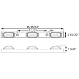 Seachoice Three Light LED Trailer Bar, Waterproof, 15.94 in., Red - MCL83RKSCH - official Seachoice product image 3