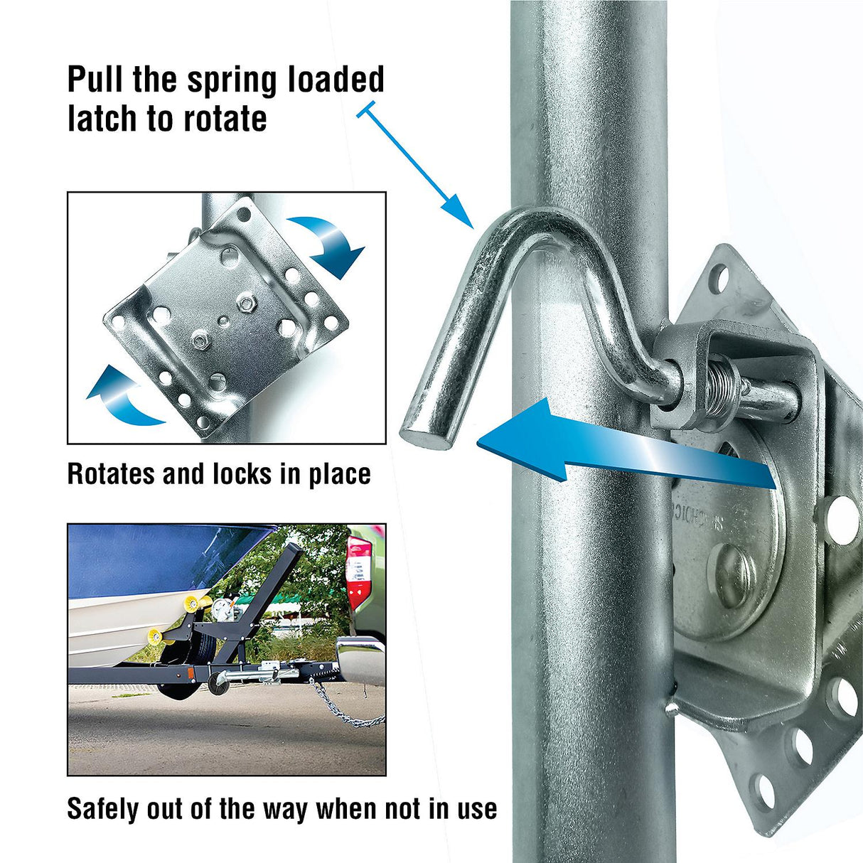 Seachoice Fold Up Trailer Jack, 22-7/8 In., Max Lift 1,000 Lbs. - 52021 - official Seachoice product image 5