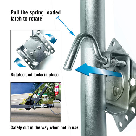 Seachoice Fold Up Trailer Jack, 22-7/8 In., Max Lift 1,000 Lbs. - 52021 - official Seachoice product image 5