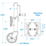 Seachoice Fold Up Trailer Jack, 22-7/8 In., Max Lift 1,000 Lbs. - 52021 - official Seachoice product image 3