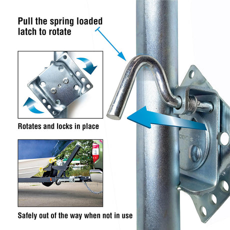 Seachoice Fold Up Trailer Jack, 22-7/8 In., Max Lift 1500 Lbs. - 50-52031 - official Seachoice product image 4