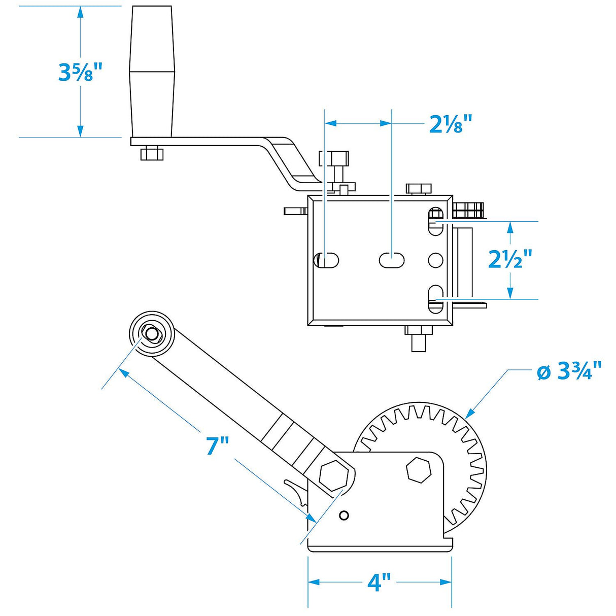 Seachoice Trailer Winch, Strap with Hook, Max Load 800 Lbs. - 52131 - official Seachoice product image 5