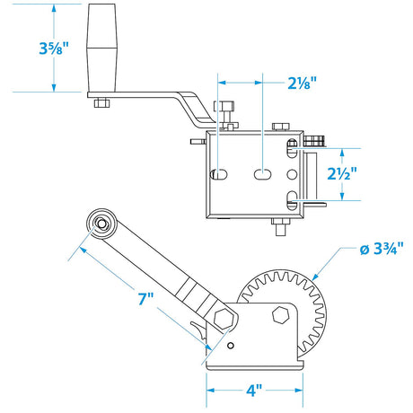 Seachoice Trailer Winch, Strap with Hook, Max Load 800 Lbs. - 52131 - official Seachoice product image 5