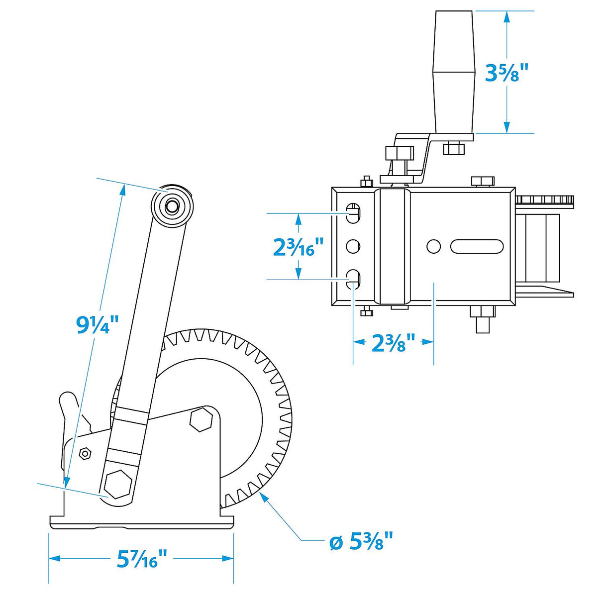 Seachoice Trailer Winch, Strap with Hook, Max Load 1,200 Lbs. - 52191 - official Seachoice product image 5