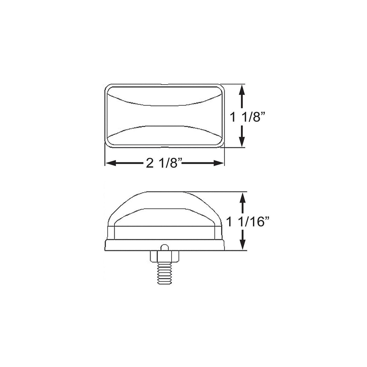Seachoice Clearance Light Mini Trailer, Amber LED, w/ Stud - MCL95ASSCH - official Seachoice product image 3