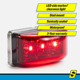 Seachoice Led Sealed Stud Mount Side Marker/Clearance Light Red - MCL95RSSCH - official Seachoice product image 3
