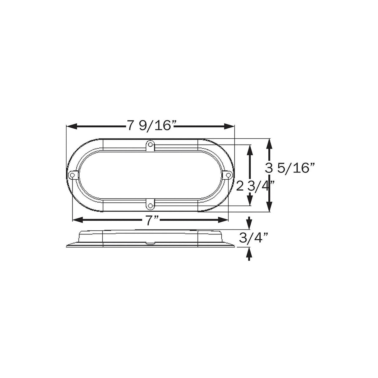 Seachoice LED 6-in. Oval Sealed Lights for Surface Mount - STL78RKSCH - official Seachoice product image 5