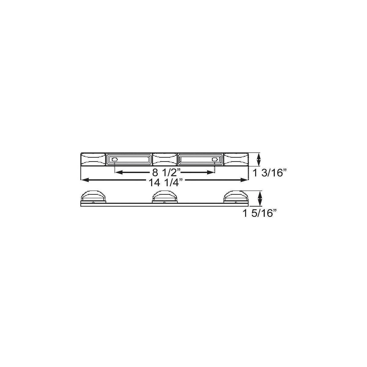Seachoice LED Sealed 3-Piece Identification Light Bar - MCL97RKSCH - official Seachoice product image 5