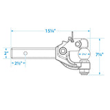 Seachoice 6-Ton Pintle Ball Hitch, 2-5/16 in. Ball, Trailer Towing, Black - 20212007 - official Seachoice product image 3