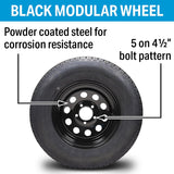 Seachoice Products Seachoice 53403 ST175/80R13C/5H KR35 13" Black Modular, 5 Lug Radial Tire & Wheel Assembly - 35371 - official Seachoice product image 3