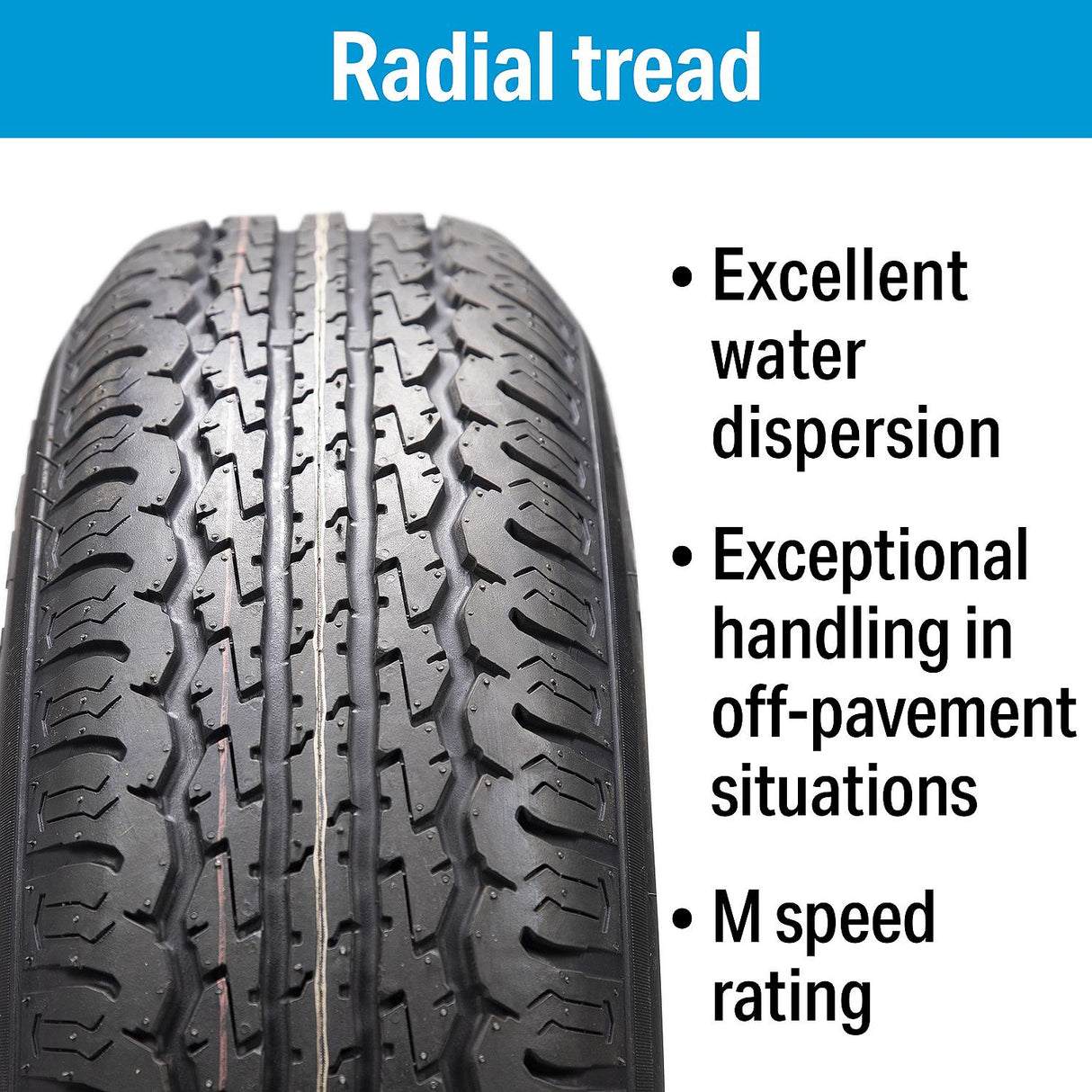 Seachoice Products Seachoice 53401 ST175/80R13C/5H KR35 13" Galvanized Spoke, 5-Lug on 4-1/2" Radial Tire & Wheel Assembly - 39262 - official Seachoice product image 5
