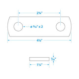 Seachoice Spring Shackles, 2-3/4 In. Center to Center, Accepts 9/16 In. Shackle Bolts, Pack of 2 - 54881 - official Seachoice product image 5