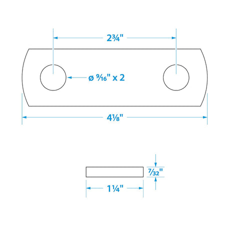 Seachoice Spring Shackles, 2-3/4 In. Center to Center, Accepts 9/16 In. Shackle Bolts, Pack of 2 - 54881 - official Seachoice product image 5