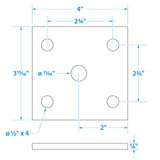 Seachoice Axle, U Bolt Plate Trailer, Galvanized, for Square Beam and Tube Axles - 55051 - official Seachoice product image 3