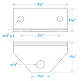 Seachoice Replacement Angle Bracket for Boat Trailer Swivel Bolster Bracket, 11 Gauge Galvanized Steel - 55300 - official Seachoice product image 5