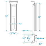 Seachoice 55350 Swivel Bolster Bracket, 12 In., Boat Trailer, Galvanized - 55350 - official Seachoice product image 4