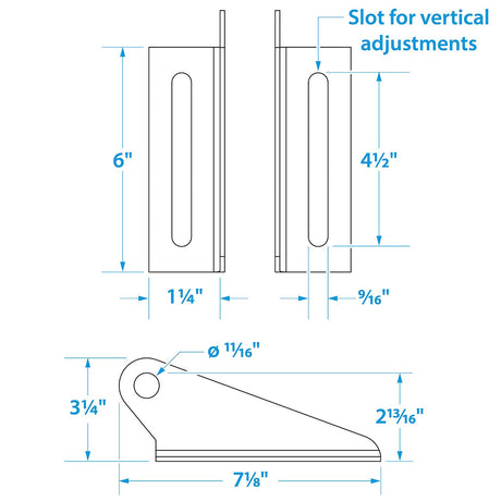 Seachoice Keel Roller Bracket, 2 Piece, Galvanized Boat Trailer - 55530 - official Seachoice product image 4