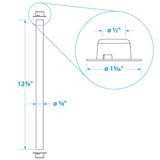 Seachoice Roller Shaft w/ 2 Pal Nuts, Fits 10-In. Roller - 55791 - official Seachoice product image 3