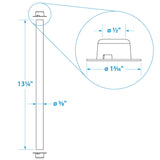 Seachoice Roller Shaft w/ 2 Pal Nuts, Fits 12-In. Roller - 55811 - official Seachoice product image 6