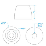 Seachoice 56380 Molded Side Guide End Cap, Black, Boat Trailer, 2-1/2 in. X 5/8 in. - 56380 - official Seachoice product image 4