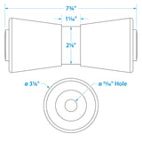 Seachoice Keel Roller, 8 in. X 5/8 in., TPR, Gold - 56420 - official Seachoice product image 2