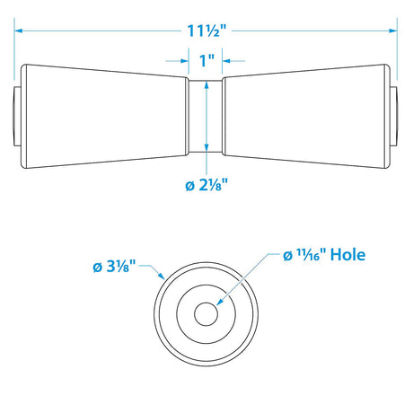 Seachoice Keel Roller, 12 in. X 5/8 in., TPR, Gold - 56460 - official Seachoice product image 6