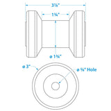 Seachoice Spool Roller, 4 in. X 5/8 in., TPR, Gold - 56490 - official Seachoice product image 4