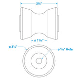 Seachoice Bow Roller, 4 in., TPR, Gold - 56580 - official Seachoice product image 2