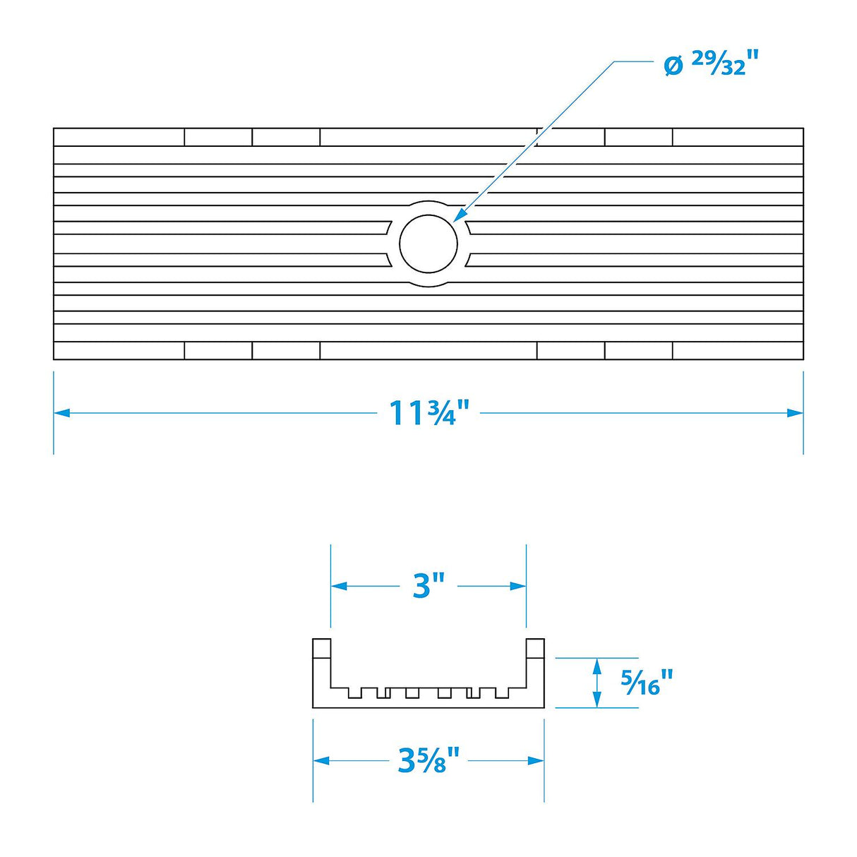 Seachoice 56640 Keel Pad, 12 In. X 3 In., TPR, Gold - 50-56640 - official Seachoice product image 5