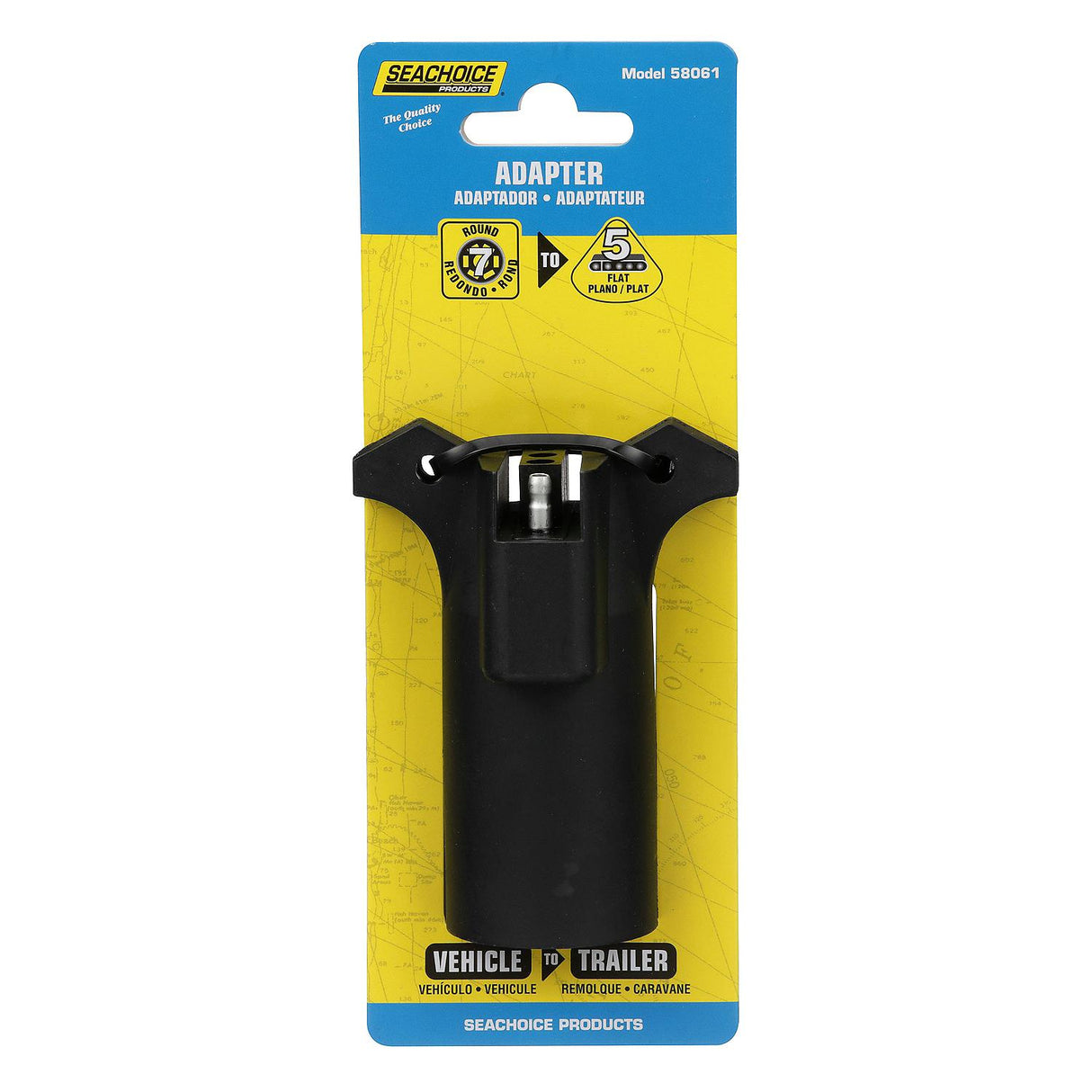 Seachoice 58061 Boat Trailer Wiring Adapter, 7-Way RV Style to 5-Way Flat - 58061 - official Seachoice product image 5