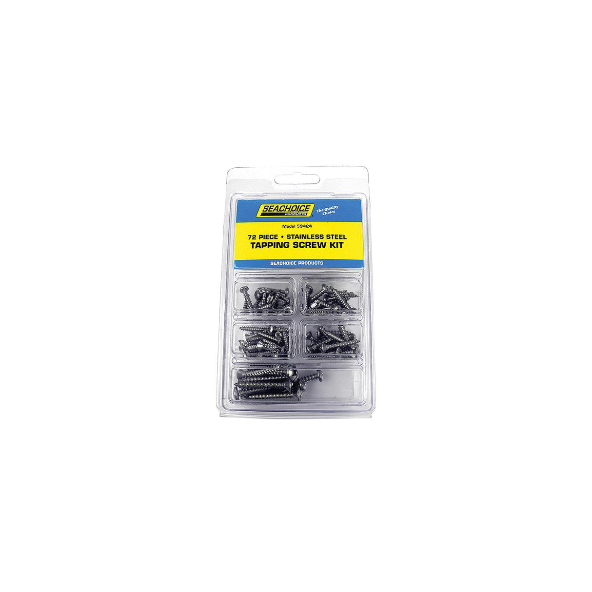 Seachoice Stainless Steel Tapping Screw Kit, 72 Piece - RP-KP5575SC - official Seachoice product image 5