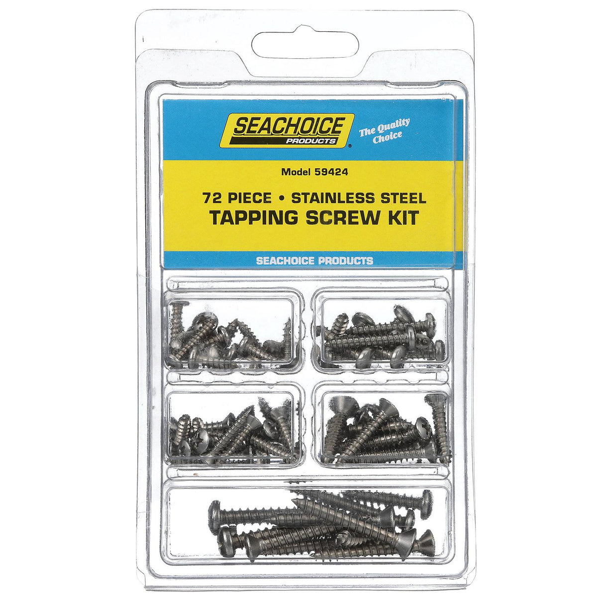 Seachoice Stainless Steel Tapping Screw Kit, 72 Piece - RP-KP5575SC - official Seachoice product image 3