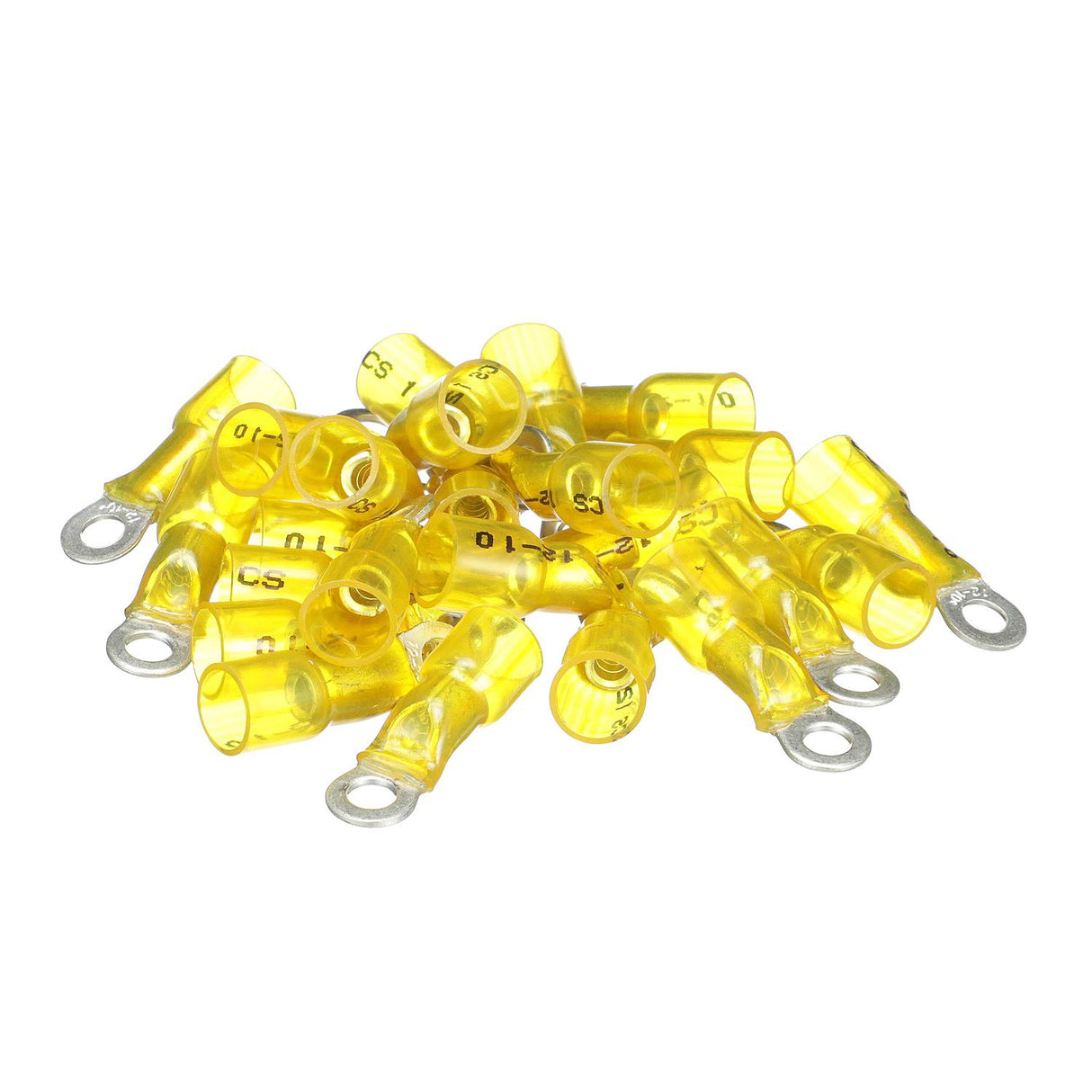 Seachoice Marine Grade Heat-Shrinkable Ring Terminal, Fits #10 Stud, 12-10 Wire Range, Yellow, Pack of 25 - 60041 - official Seachoice product image 4