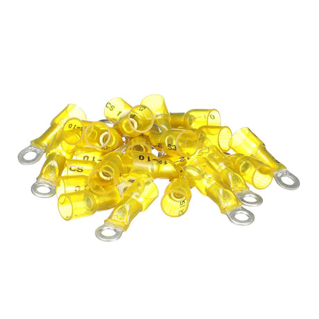 Seachoice Marine Grade Heat-Shrinkable Ring Terminal, Fits #10 Stud, 12-10 Wire Range, Yellow, Pack of 25 - 60041 - official Seachoice product image 4