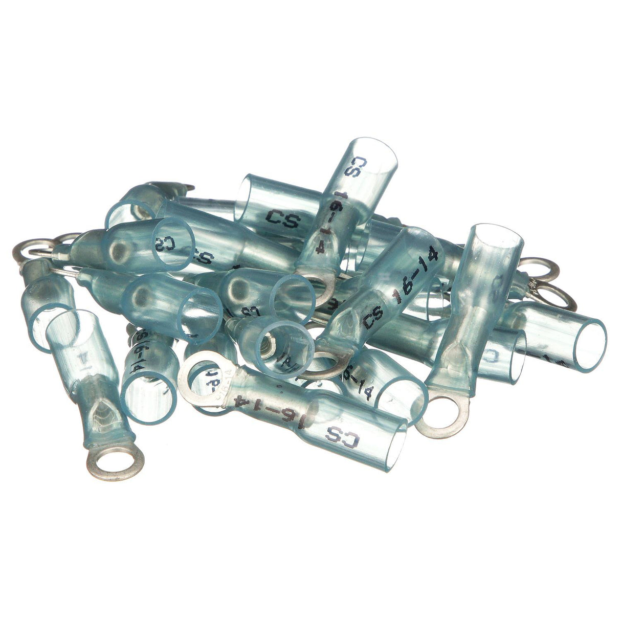 Seachoice Marine Grade Heat-Shrinkable Ring Terminal, Fits #10 Stud, 16-14 Wire Range, Blue, Pack of 25 - 60111 - official Seachoice product image 3
