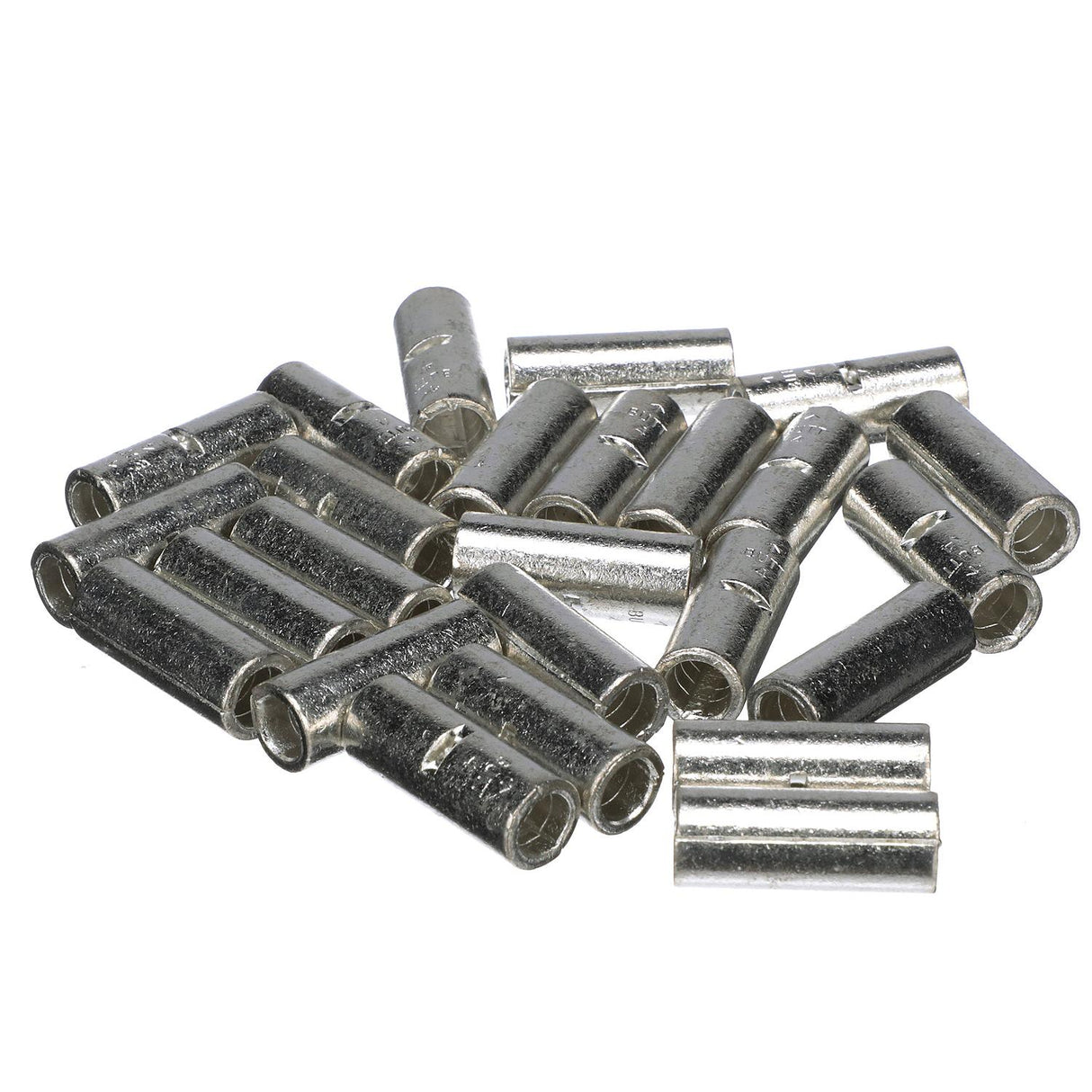 Seachoice Brazed Non-Insulated Butt Splice, Marine Grade, Reliable Solder-Free Wire Connection, Pack of 25 - 60241