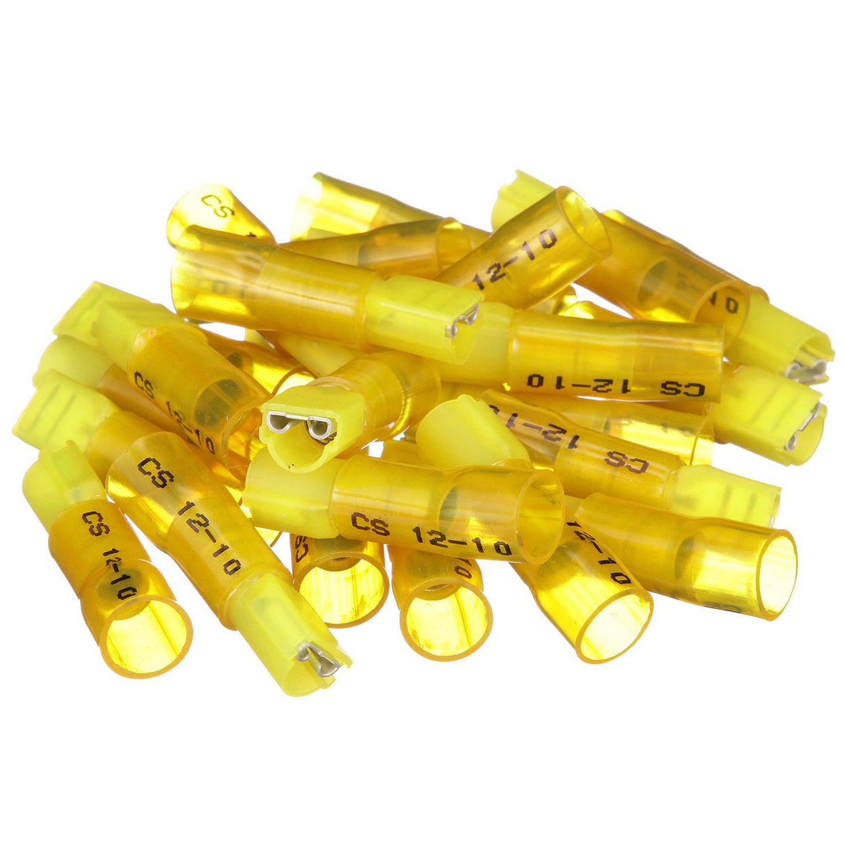 Seachoice Heat Shrink Insulated Disconnect, Marine Grade Heat-Shrinkable Female Disconnect Terminals, Yellow, Pack of 25, 12-10 Wire Range - 60311 - official Seachoice product image 5
