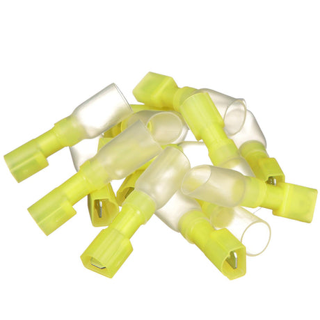 Seachoice Heat Shrink Insulated Disconnect, Marine Grade Heat-Shrinkable Male Disconnect Terminals, Yellow, Pack of 25, 12-10 Wire Range - 60321 - official Seachoice product image 4