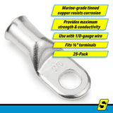 Seachoice Tinned Battery Lug, #1/0 25/Pack - 60531 - official Seachoice product image 7