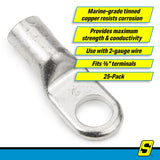 Seachoice Tinned Battery Lug, #2 25/Pack - 60551 - official Seachoice product image 6